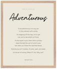 Adventurous Word of Intention Framed print 40x50 cm / 16x20″ Wood frame Linen paper