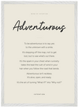 Adventurous Word of Intention Framed print A2 (42 x 59.4 cm) White frame Linen paper