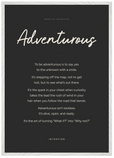 Adventurous Word of Intention Framed print A1 (59.4 x 84.1 cm) White frame Carbon paper