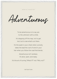 Adventurous Word of Intention Framed print A1 (59.4 x 84.1 cm) White frame Linen paper