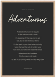 Adventurous Word of Intention Framed print A1 (59.4 x 84.1 cm) Wood frame Carbon paper