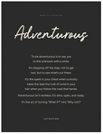 Adventurous Word of Intention Framed print 60x80 cm / 24x32″ Black frame Carbon paper