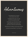 Adventurous Word of Intention Framed print 60x80 cm / 24x32″ Wood frame Carbon paper