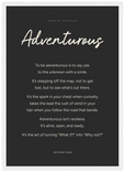 Adventurous Word of Intention Framed print A3 (29.7 x 42 cm) White frame Carbon paper