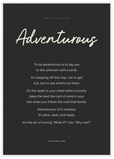 Adventurous Word of Intention Framed print A1 (59.4 x 84.1 cm) White frame Carbon paper