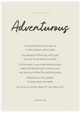 Adventurous Word of Intention Framed print A1 (59.4 x 84.1 cm) White frame Linen paper