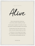 Alive Word of Intention Framed print 60x80 cm / 24x32″ White frame Linen paper