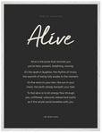 Alive Word of Intention Framed print 60x80 cm / 24x32″ White frame Carbon paper