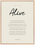 Alive Word of Intention Framed print 60x80 cm / 24x32″ Wood frame Linen paper