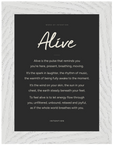 Alive Word of Intention Framed print 13x18 cm / 5x7″ White frame Carbon paper