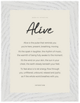 Alive Word of Intention Framed print 13x18 cm / 5x7″ White frame Linen paper