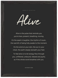 Alive Word of Intention Framed print A3 (29.7 x 42 cm) Black frame Carbon paper