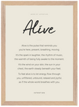 Alive Word of Intention Framed print A3 (29.7 x 42 cm) Wood frame Linen paper