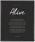 Alive Word of Intention Framed print 40x50 cm / 16x20″ Black frame Carbon paper