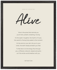 Alive Word of Intention Framed print 40x50 cm / 16x20″ Black frame Linen paper