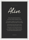 Alive Word of Intention Framed print A2 (42 x 59.4 cm) White frame Carbon paper