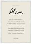 Alive Word of Intention Framed print A2 (42 x 59.4 cm) White frame Linen paper