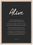 Alive Word of Intention Framed print A2 (42 x 59.4 cm) Wood frame Carbon paper