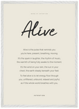 Alive Word of Intention Framed print 50x70 cm / 20x28″ White frame Linen paper