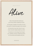 Alive Word of Intention Framed print A1 (59.4 x 84.1 cm) Wood frame Linen paper