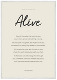 Alive Word of Intention Framed print 70x100 cm / 28x40″ White frame Linen paper
