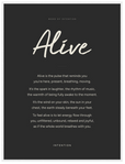Alive Word of Intention Framed print 60x80 cm / 24x32″ White frame Carbon paper