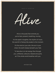 Alive Word of Intention Framed print 60x80 cm / 24x32″ Wood frame Carbon paper