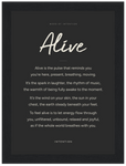 Alive Word of Intention Framed print 13x18 cm / 5x7″ Black frame Carbon paper