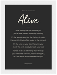 Alive Word of Intention Framed print 13x18 cm / 5x7″ White frame Carbon paper