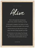 Alive Word of Intention Framed print 21x29.7 cm / 8x12" Wood frame Carbon paper