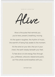 Alive Word of Intention Framed print A3 (29.7 x 42 cm) White frame Linen paper