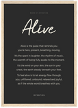 Alive Word of Intention Framed print A3 (29.7 x 42 cm) Wood frame Carbon paper