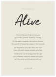 Alive Word of Intention Framed print 50x70 cm / 20x28″ White frame Linen paper