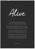 Alive Word of Intention Framed print A1 (59.4 x 84.1 cm) Black frame Carbon paper