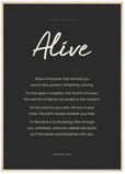 Alive Word of Intention Framed print A1 (59.4 x 84.1 cm) Wood frame Carbon paper