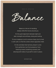 Balance Word of Intention Framed print 40x50 cm / 16x20″ Wood frame Carbon paper