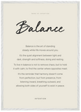 Balance Word of Intention Framed print A1 (59.4 x 84.1 cm) White frame Linen paper