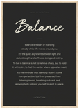Balance Word of Intention Framed print 50x70 cm / 20x28″ Wood frame Carbon paper