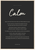 Calm Word of Intention Framed print 70x100 cm / 28x40″ Wood frame Carbon paper