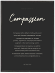 Compassion Word of Intention Framed print 60x80 cm / 24x32″ Black frame Carbon paper