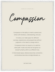 Compassion Word of Intention Framed print 60x80 cm / 24x32″ White frame Linen paper