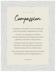 Compassion Word of Intention Framed print 13x18 cm / 5x7″ White frame Linen paper