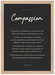 Compassion Word of Intention Framed print A3 (29.7 x 42 cm) Wood frame Carbon paper