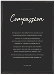 Compassion Word of Intention Framed print A2 (42 x 59.4 cm) Black frame Carbon paper