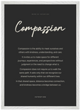 Compassion Word of Intention Framed print A2 (42 x 59.4 cm) White frame Carbon paper
