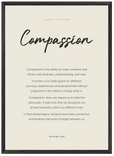 Compassion Word of Intention Framed print 50x70 cm / 20x28″ Black frame Linen paper