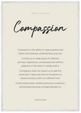 Compassion Word of Intention Framed print 70x100 cm / 28x40″ White frame Linen paper
