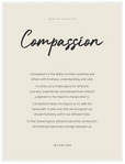 Compassion Word of Intention Framed print 60x80 cm / 24x32″ White frame Linen paper