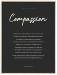 Compassion Word of Intention Framed print 60x80 cm / 24x32″ Wood frame Carbon paper