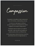 Compassion Word of Intention Framed print 30x40 cm / 12x16″ Black frame Carbon paper